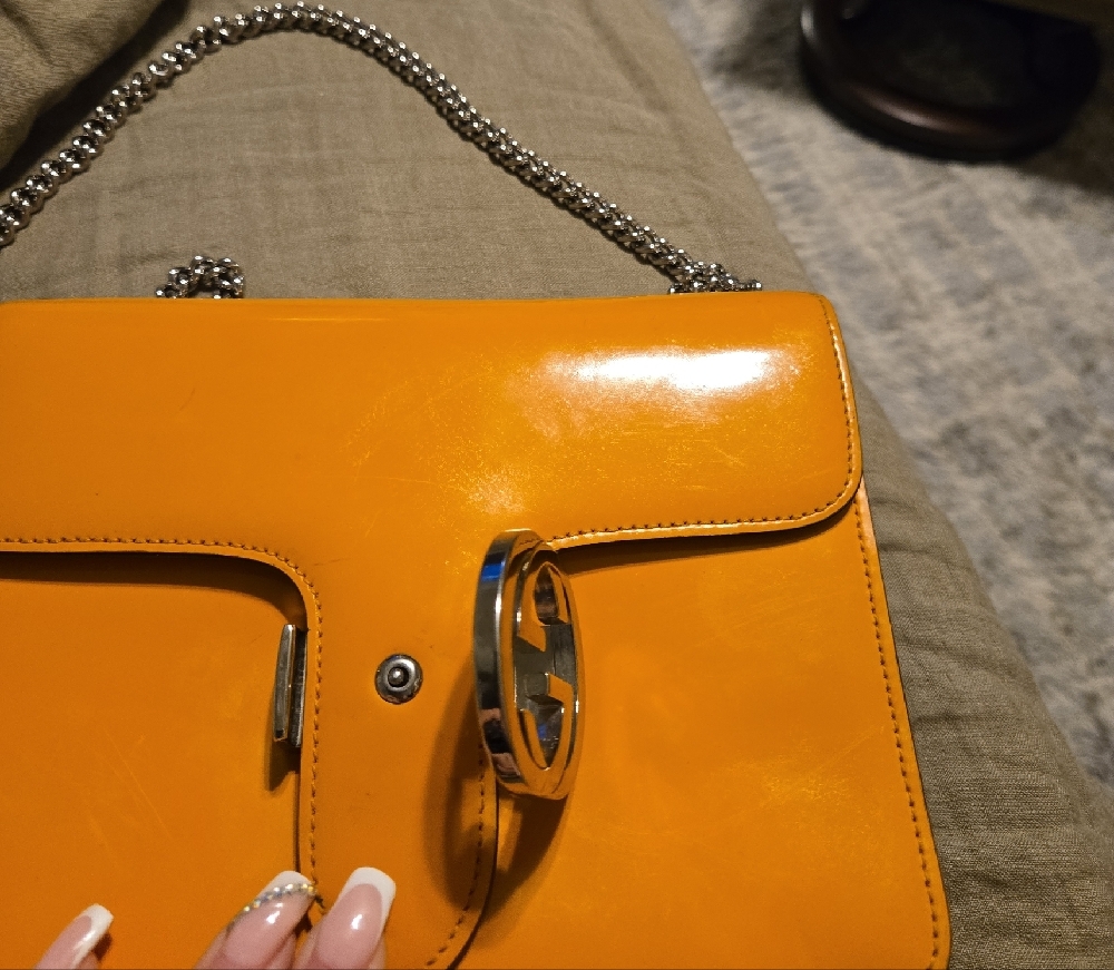 Gucci Orange Crossbody Bag with Silver Hardware...AUTHENTIC - Picture 4 of 5
